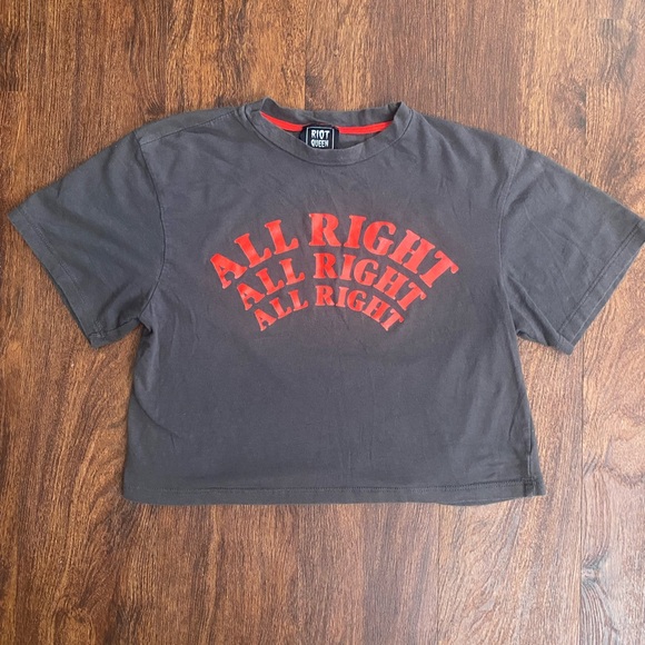 Riot Queen Tops - Riot Queen “All Right” cropped tee!